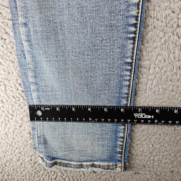 mnml Jeans Mens 34 Blue X203 Stretch Denim Distressed Ripped Slim Fit - Picture 12 of 16